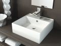 Washbasin, 410 x 410 mm, in white ceramic - LIBRA