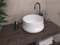 Washbasin, � 400 mm, in white ceramic - GENIL