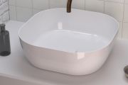 Washbasin, 425 x 425 mm, in fine white ceramic - OBI