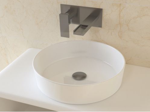 Washbasin � 355 mm, in fine white ceramic - OSIRIS