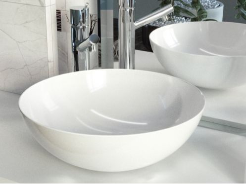 Washbasin � 400 mm, in fine white ceramic - BOL
