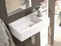Rectangular hand basin, 50x26 cm, tap on the right