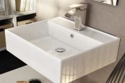 Washbasin 410 x 410 mm, ceramic, wall-hung - LIBRA