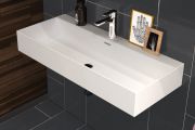 Washbasin 750 x 420 mm, ceramic, wall-hung - GEMINI