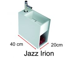 Hand washbasin, in mineral resin, Solid Surface IRION® - JAZZ IRION I.