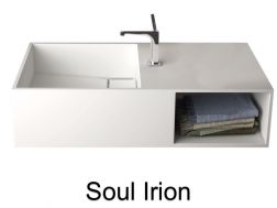 Channel washbasin, in Solid-Surface mineral resin - SOUL IRION