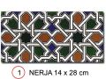 NERJA 14x28 cm - wall tile, in the Oriental style.