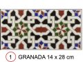 GRANADA 14x28 cm - wall tile, in the Oriental style.