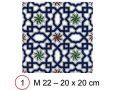 M-22 20x20 cm - wall tile, in the Oriental style.