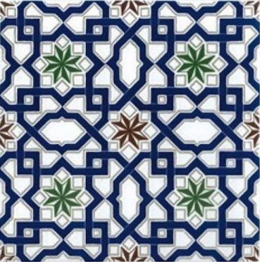 M-22 20x20 cm - wall tile, in the Oriental style.