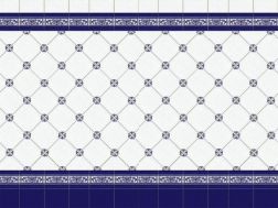 CUARTEO AZUL 20x20 cm - wall tile, in the Oriental style.