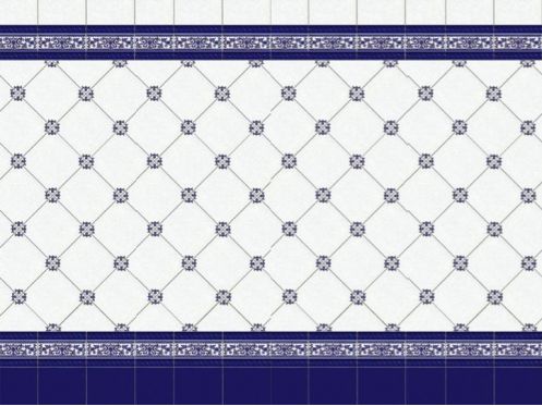 CUARTEO AZUL 20x20 cm - wall tile, in the Oriental style.