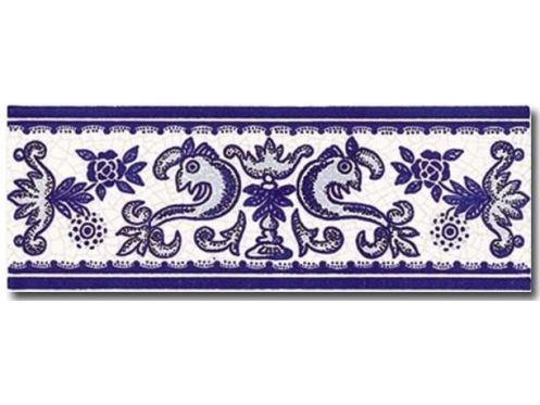 CENEFA CUARTEO AZUL - 7 x 20 cm, wall tiles, Oriental style.