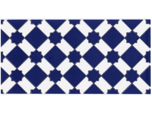 M 13 AZUL 15x20 cm - wall tile, in the Oriental style.