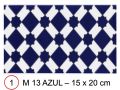 M 13 AZUL 15x20 cm - wall tile, in the Oriental style.