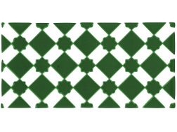 M 13 VERDE 15x20 cm - wall tile, in the Oriental style.