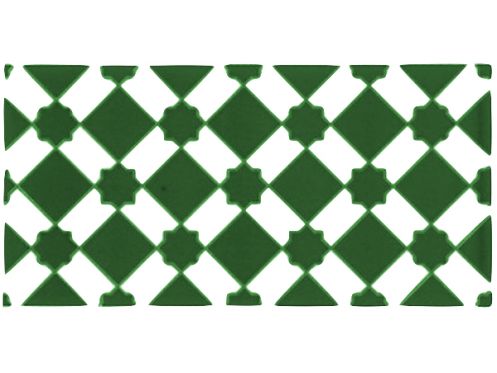 M 13 VERDE 15x20 cm - wall tile, in the Oriental style.