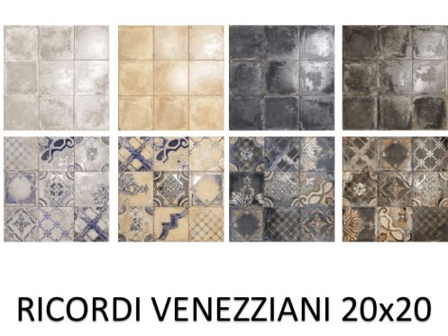 RICORDI VENEZZIANI 20x20 cm - wall tile, Andalusian style.