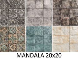MANDALA 20x20 cm - wall tile, Andalusian style.