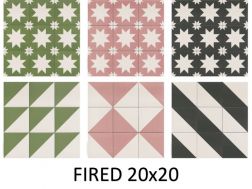 FIRED 20x20 - Tiles, cement tile look - MAINZU