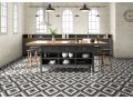 TRINITY BLACK  20x20 - Tiles, cement tile look - SERIE THE THREE CAPITALS - MAINZU