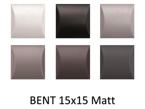 BENT 15x15 - 3D wall relief tile