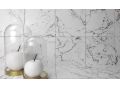 Luxury White 20x20 cm - Floor tiles, Carrara marble effect, porcelain.