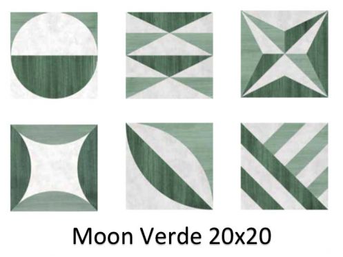 Moon Verde 20x20 - Tiles, cement tile look