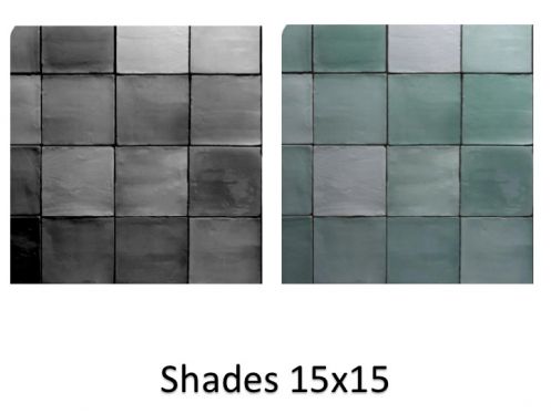 Shades 15x15 cm - Wall tile, Moroccan style Zellig.