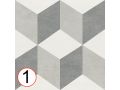 BRINA 15x15 cm  - Floor tiles, cement tile look.