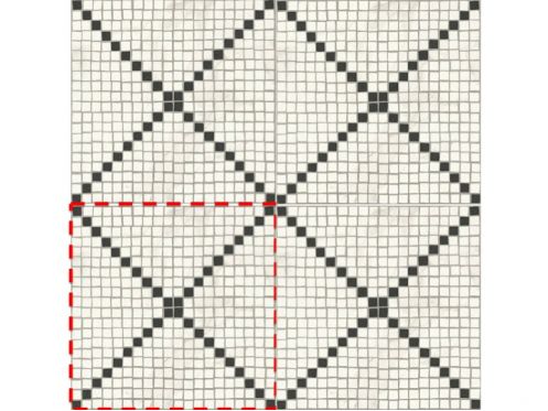 PORTO WHITE 15x15 cm  - Floor tiles, old mosaic look.