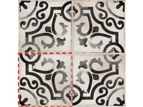 RANCHO BLACK 15x15 cm - Floor tiles, classic patterns