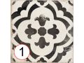 MONTE BLACK 15x15 cm - Floor tiles, classic patterns