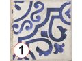 RANCHO BLUE 15x15 cm - Floor tiles, classic patterns