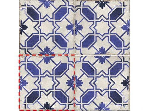 CALETA BLUE 15x15 cm - Floor tiles, classic patterns