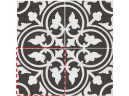 FLAVIE NOIR 20x20 - Floor tiles, cement tile look