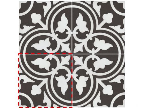 FLAVIE NOIR 20x20 - Floor tiles, cement tile look