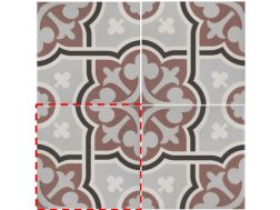 FLOW MARRON 20x20 - Floor tiles, cement tile look