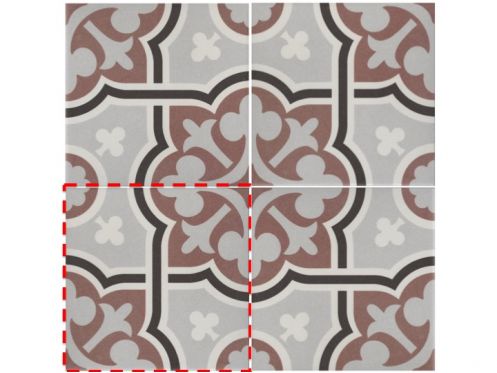 FLOW MARRON 20x20 - Floor tiles, cement tile look