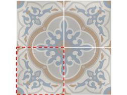 GAETINE BLEU 20x20 - Floor tiles, cement tile look