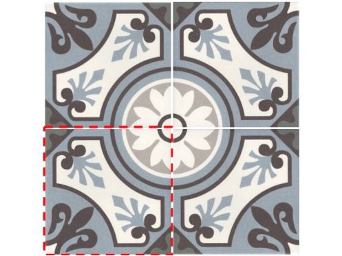 LILOU BLEU 20x20 - Floor tiles, cement tile look