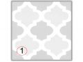 NORA 15x15 cm - Floor tiles, cement tile look