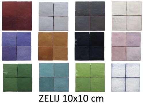 ZELIJ 10x10 cm - wall tile, zellige style.