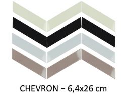 CHEVRON 6,4x26 cm - Wall tiles, chevron laying.