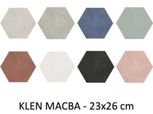 KLEN MACBA 23x26 cm - Floor tiles, contemporary hexagonal