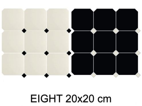 EIGHT 20x20 cm - An octagonal tiles with an intermediate block