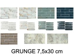 GRUNGE 7,5X30 cm - Wall tiles, brick format