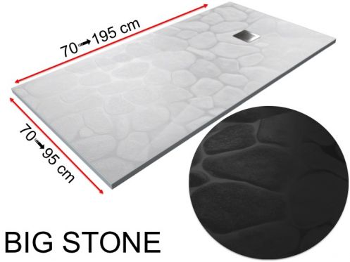 Shower tray, large stone effect - BIG STONE
