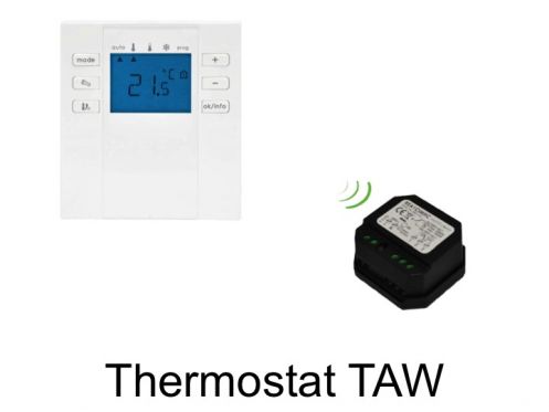 Digital thermostat with radio receiver for electric towel dryer - TAW