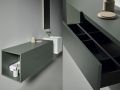 Custom bathroom cabinet, two drawers, height 50 cm, lacquer finish - EL CONCEPTO 50 Open Uni